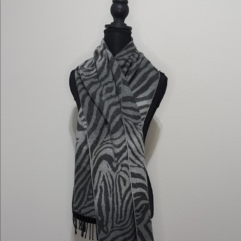 NWOT Zebra Print Cashmere Scarf